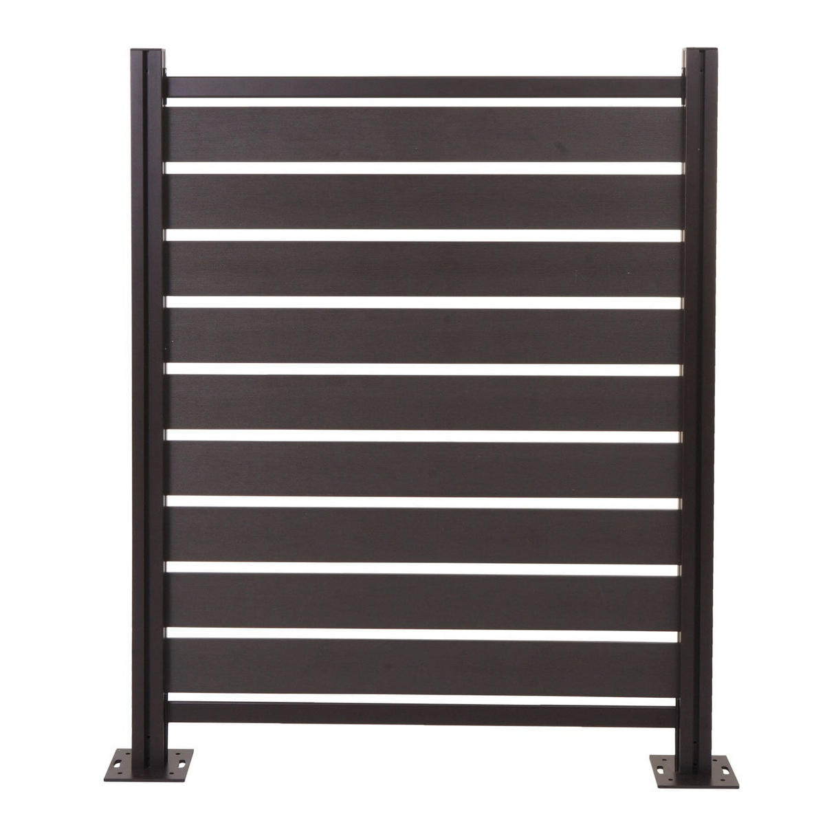 MÜLLTONNEN-ZAUN Alu 130x110x6cm Basis Anthrazit - Anthrazit, Metall (110/130/6cm) - PROREGAL