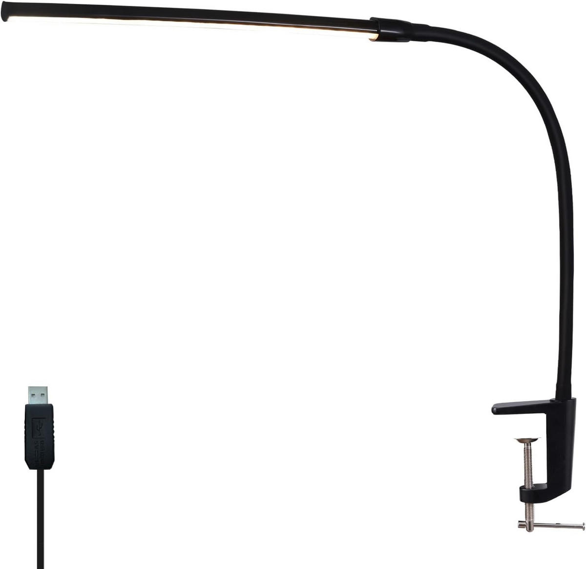 TISCHLAMPE Dämmerix 6.5/80.8/6.5 cm - Schwarz, Metall (6.5/6.5/80.8cm) - ZMH