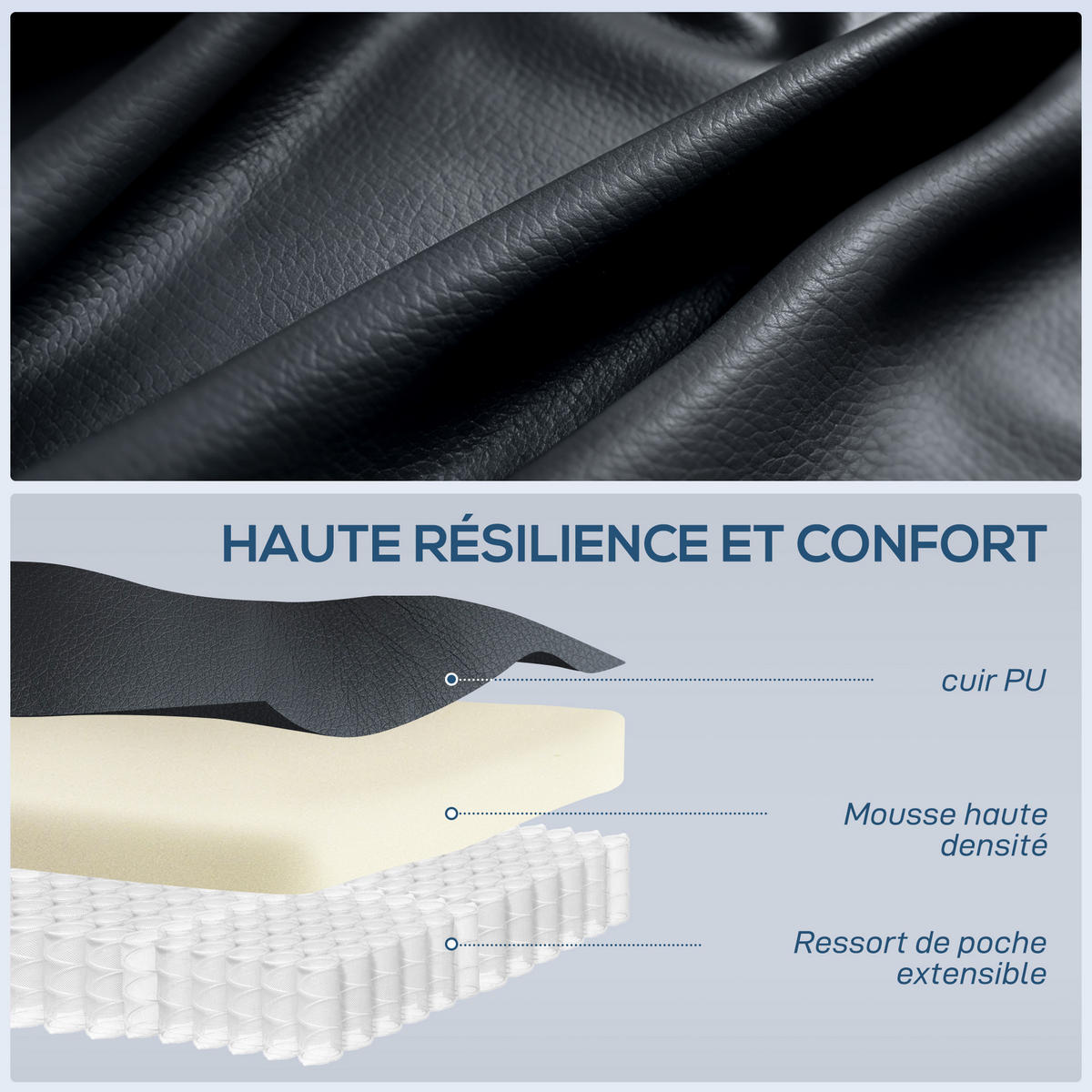 MASSAGESESSEL DE-15449 8 Massagepunkte mit Heizung und 360° Drehung Schwarz - Schwarz, Leder (82/103/99cm) - ComfortXL