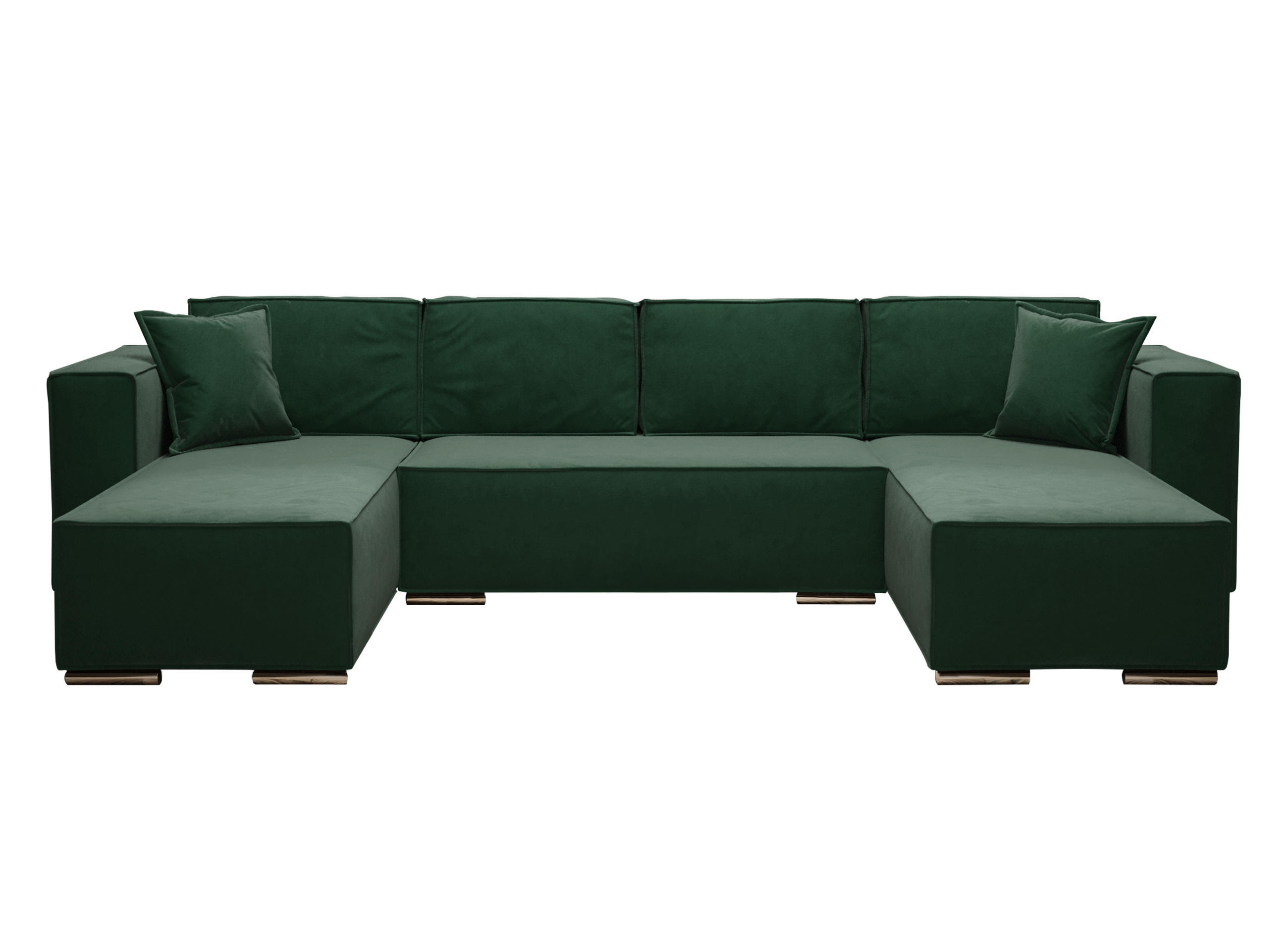 WOHNLANDSCHAFT Vinoria Grün 327/180/82 cm mit Schlaffunktion - Chromfarben/Grün, Textil/Metall (327/82/180cm) - AX Living