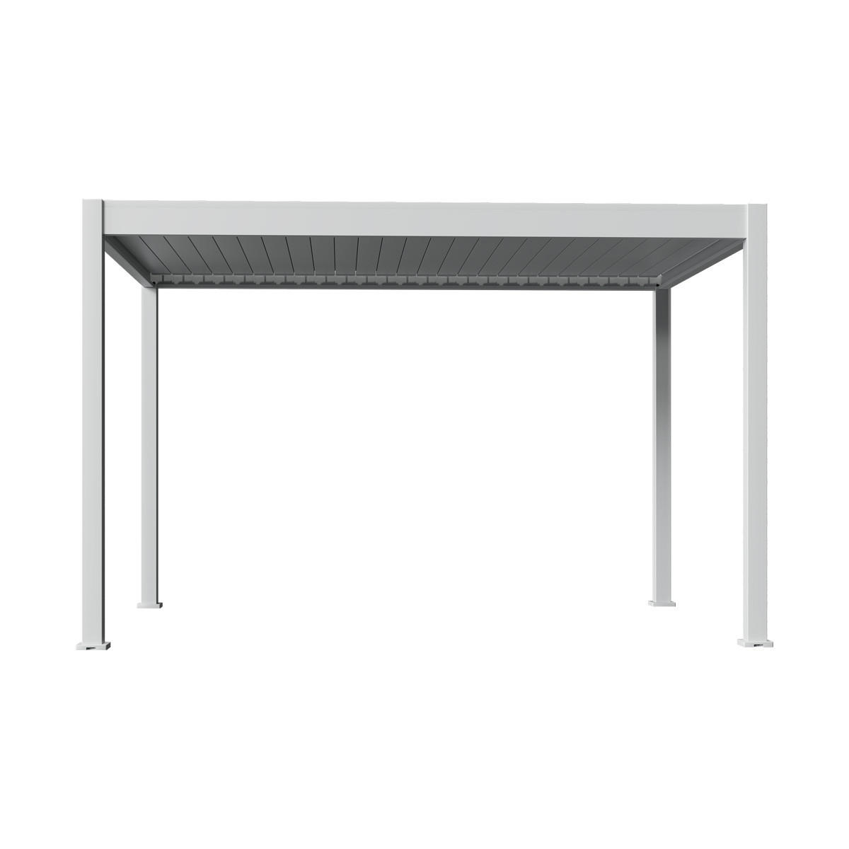 TERRASSENÜBERDACHUNG Deluxe Plus 3x4m Elektrisch Pavillon Aluminium LED - Anthrazit, Metall (300/255/400cm) - WEIDE