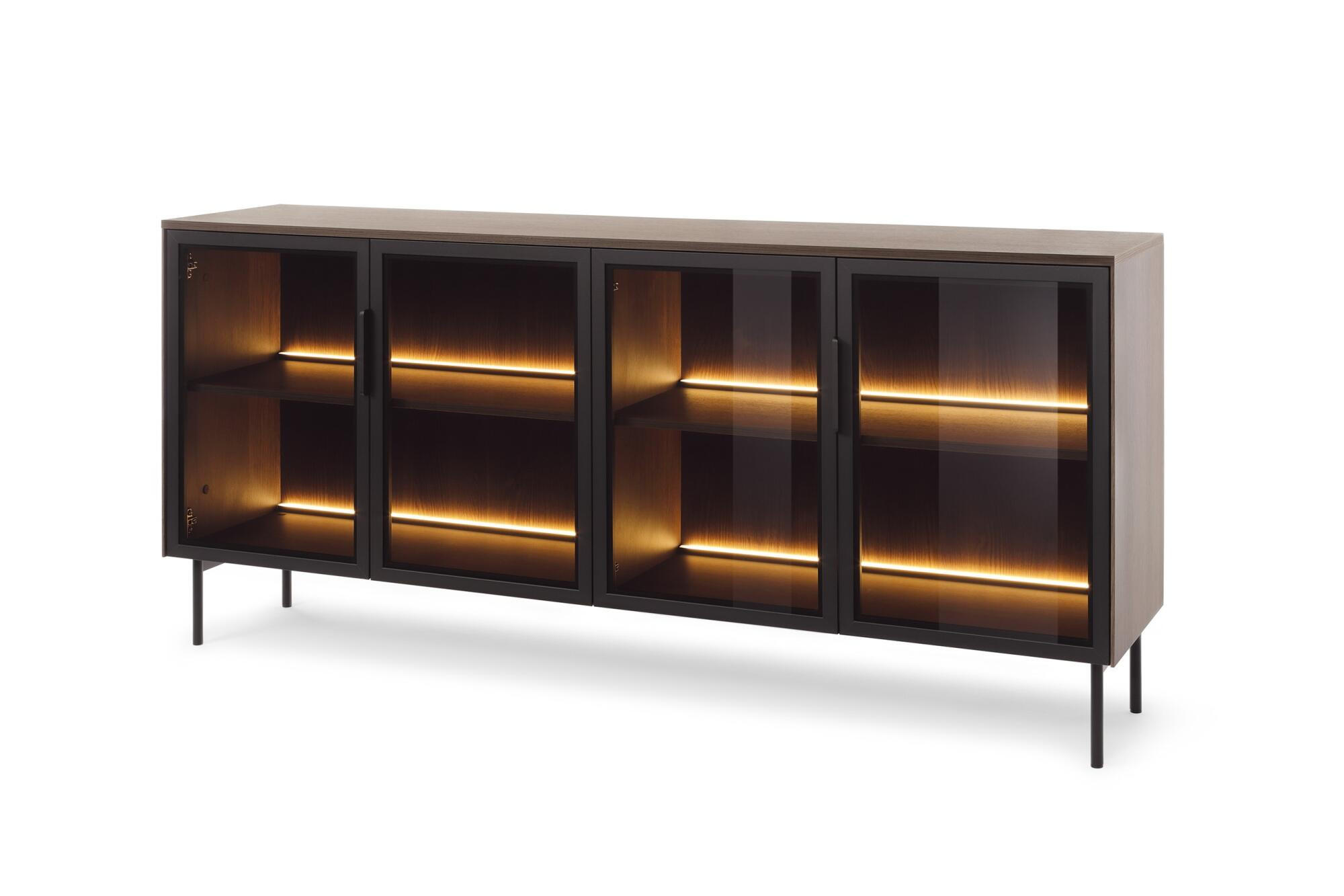 SIDEBOARD LUMI Braun 181x39x83 cm - Braun, Holzwerkstoff (181/83/39cm) - FURNLUX