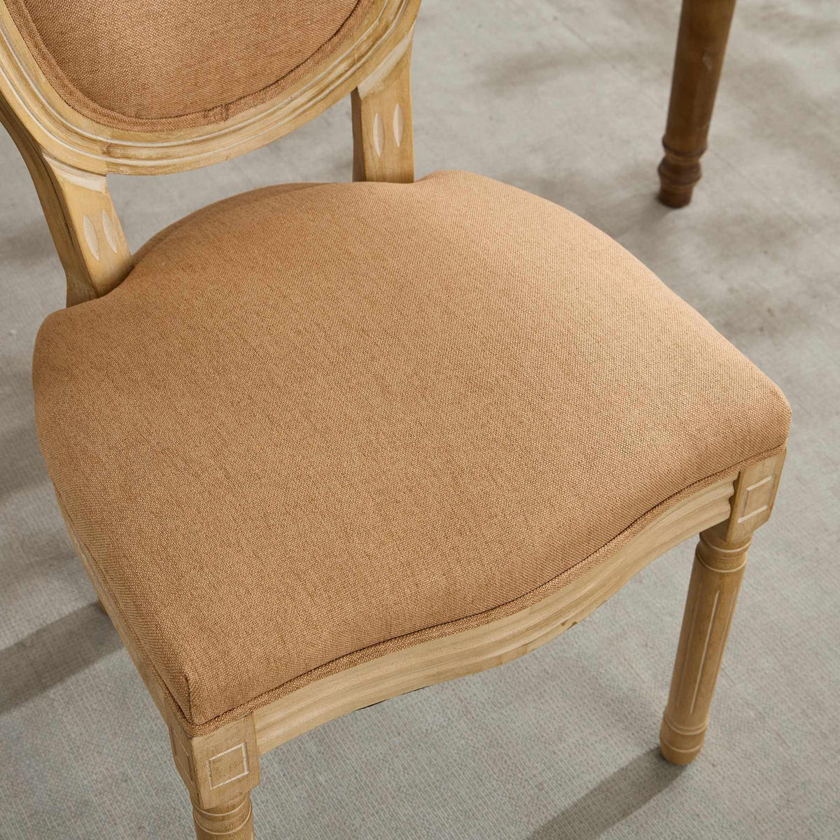 STUHL-SET DE-36323 2 Stück mit antikem Holzrahmen Cognac - Cognac, Holz (49/95/59.5cm) - ComfortXL