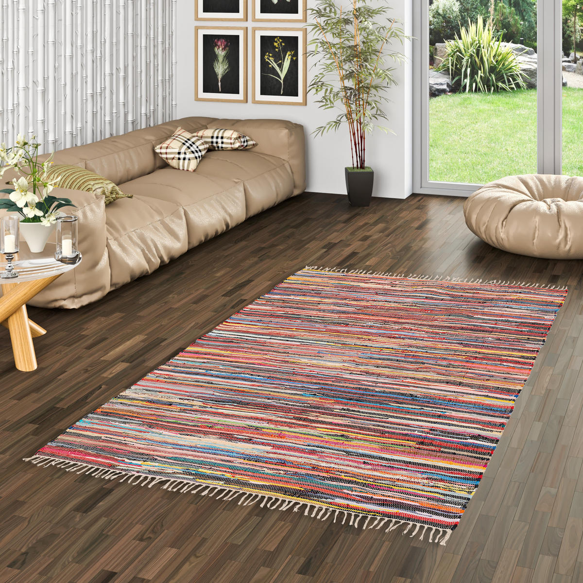 BAUMWOLLE NATUR TEPPICH JOLLY COTTON - Multicolor, Textil (90/160cm) - Pergamon