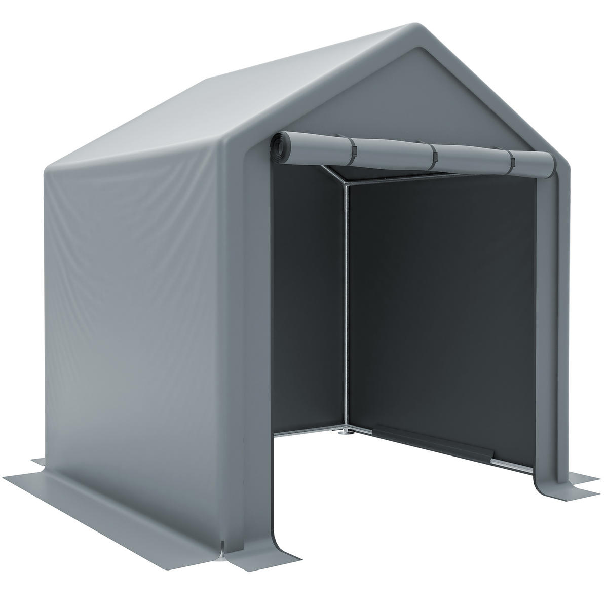 GERÄTESCHUPPEN 190x170x200 cm Dunkelgrau - Grau, Metall (170/200/190cm) - ComfortXL