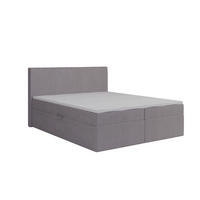 BOXBETT Havana Grau 200x200 cm Bettkasten + Topper - Grau, Holz/Textil (200/200cm) - Comfortic