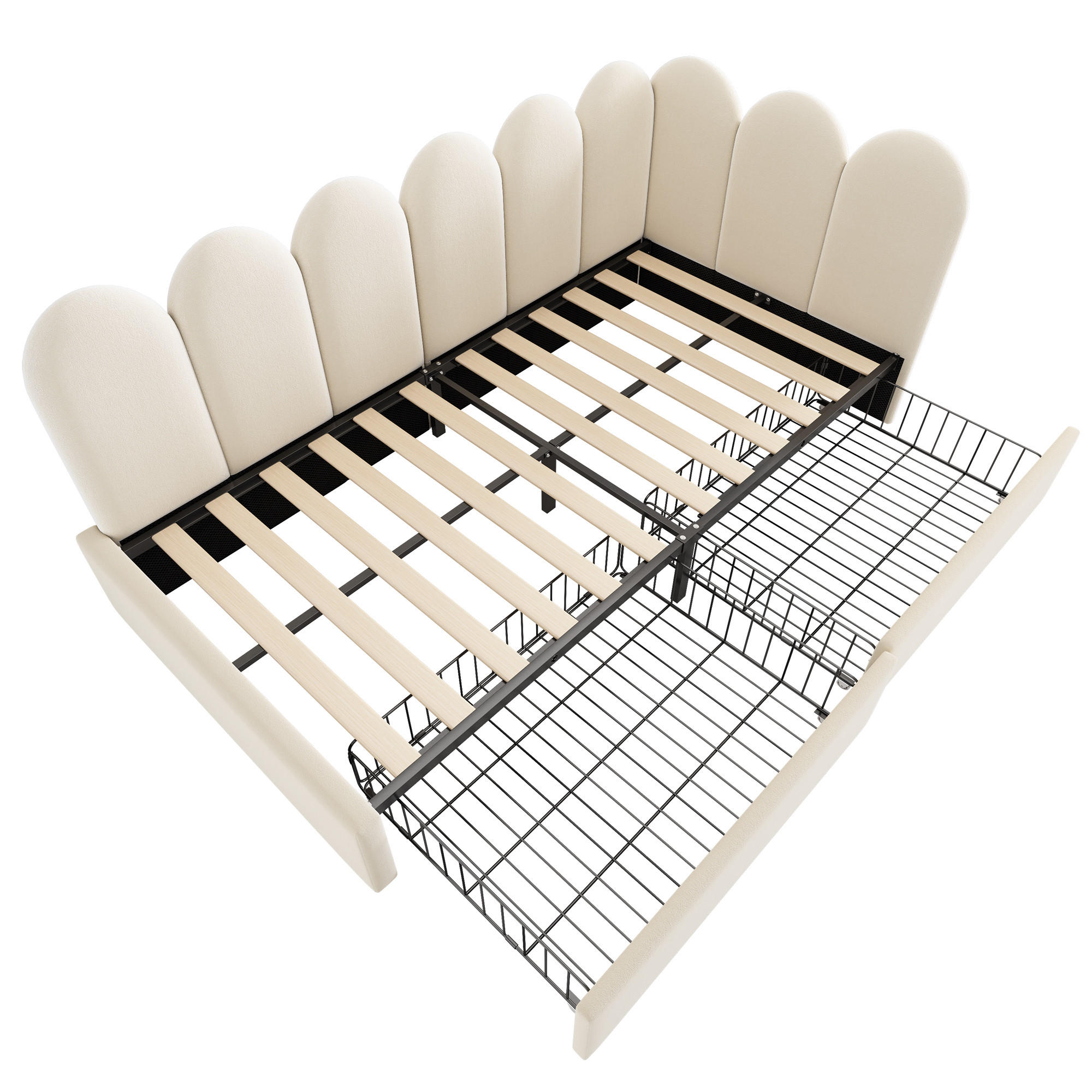 KINDERBETT 90/190 cm DE-00546, in Beige, 2 Schubladen - Beige, Holz (90/190cm) - ComfortXL