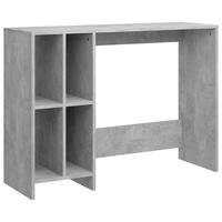 SCHREIBTISCH mit 4 Fächern 102,5/35/75 cm aus Holzwerkstoff Betongrau - Hellgrau/Grau, Holz (35/102.5/75cm) - vidaXL