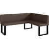 ECKBANK ERIC_U - Braun, Leder (128/168cm) - Meblini