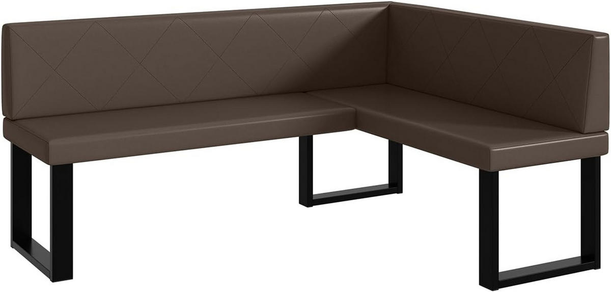 ECKBANK ERIC_U - Braun, Leder (128/168cm) - Meblini