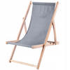 HOLZLIEGESTUHL 80 x 63 cm, Grau - Grau, Holz (53/78cm) - KADAX