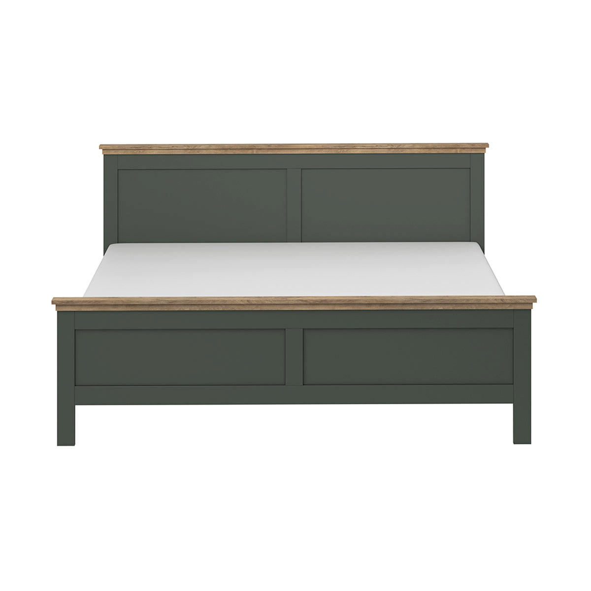BETT 160/200 Martin Grün und Holz - Grün, Holzwerkstoff (160/200cm) - Petits-meubles