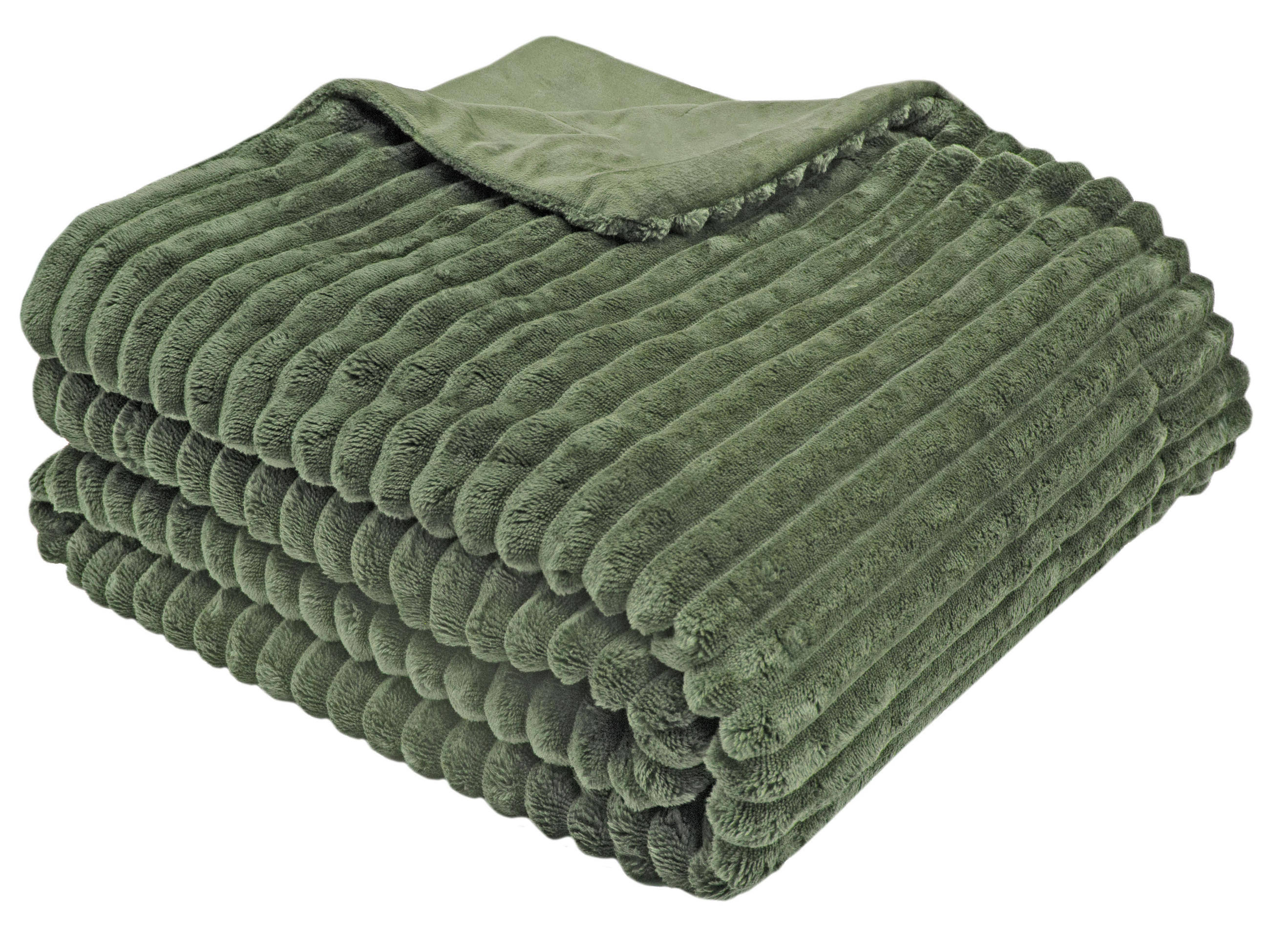 KUSCHELDECKE, 150 x 200 cm, 100% Polyester, Grün - Olivgrün, Textil (150/200cm)