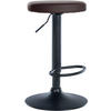 BARHOCKER Lederlook braun - Schwarz/Braun, Textil/Metall (38.5/60/38.5cm) - CLP