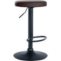 BARHOCKER Lederlook braun - Schwarz/Braun, Textil/Metall (38.5/60/38.5cm) - CLP