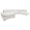 ECKSOFA Bergen Premium, Seite: Links - Silberfarben/Creme, Holz/Textil (345/76/205cm) - MIRJAN24