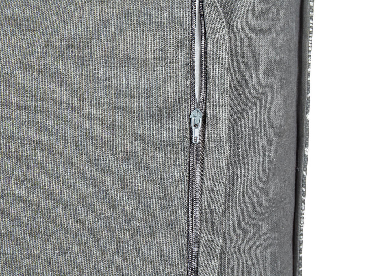 DEKOKISSEN 2er-Set Grau 45/45 cm Hoya - Silberfarben/Grau, Naturmaterialien (45/45cm) - Beliani