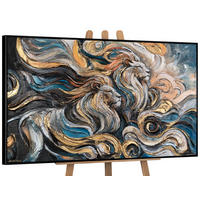 GEMÄLDE Dynastie der Stärke Schattenfugenrahmen Schwarz 120x80 cm - Schwarz, Holz (120/80cm) - YS-art gallery