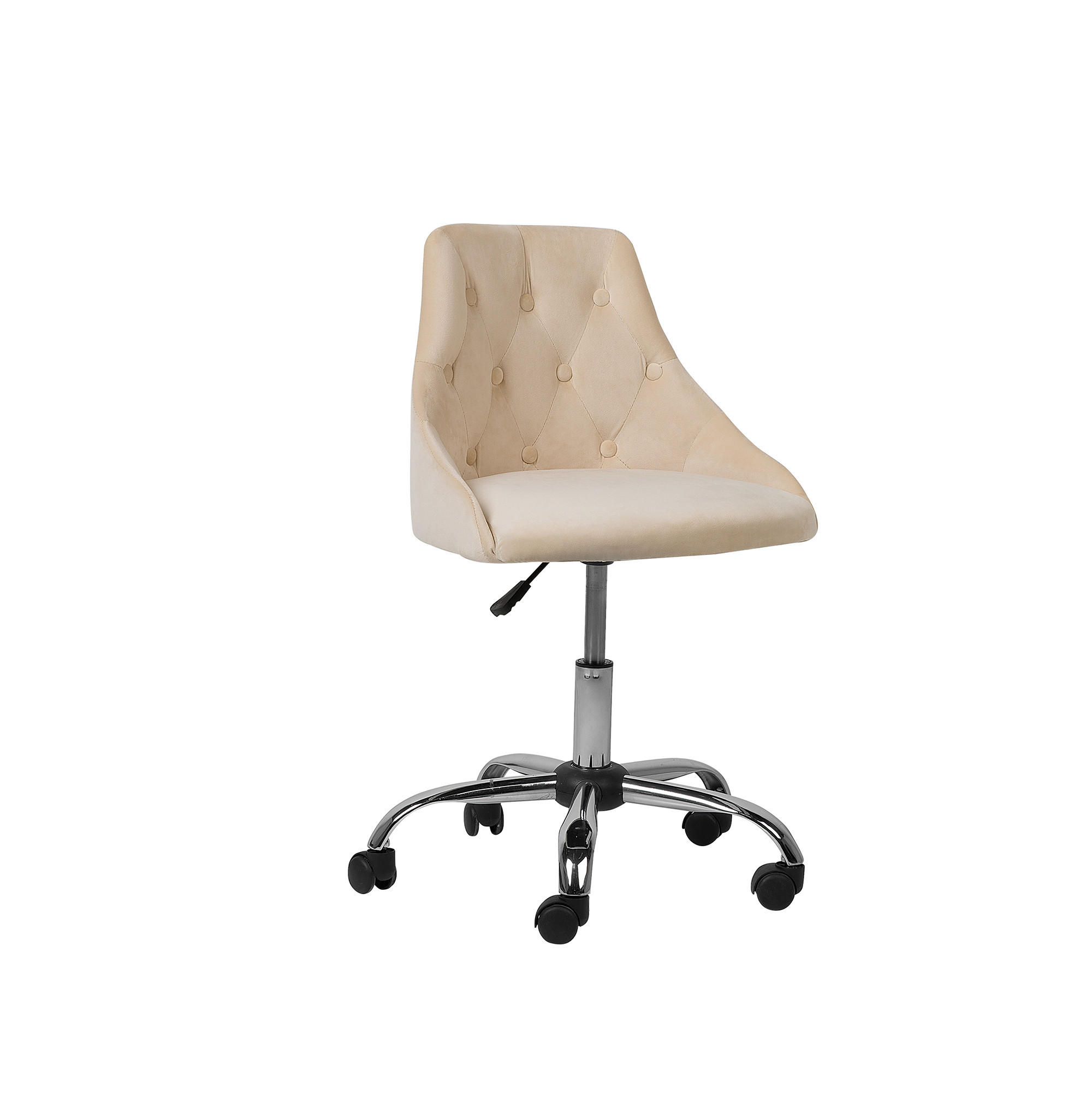 BÜRODREHSTUHL Polyester Beige Parrish - Beige, Textil/Metall (60/75/60cm) - Beliani