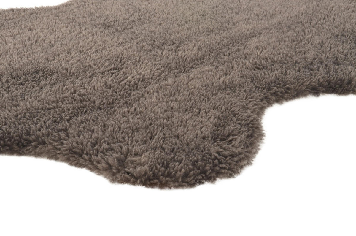 HOCHFLOR-TEPPICH Curly Dunkelgrau 60x90 cm - Dunkelgrau, Textil (60/90cm) - Vercai Rugs