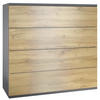 KOMMODE Pavos Eiche Evoke - Eiche San Remo, Holzwerkstoff (76/76/35cm) - Vladon
