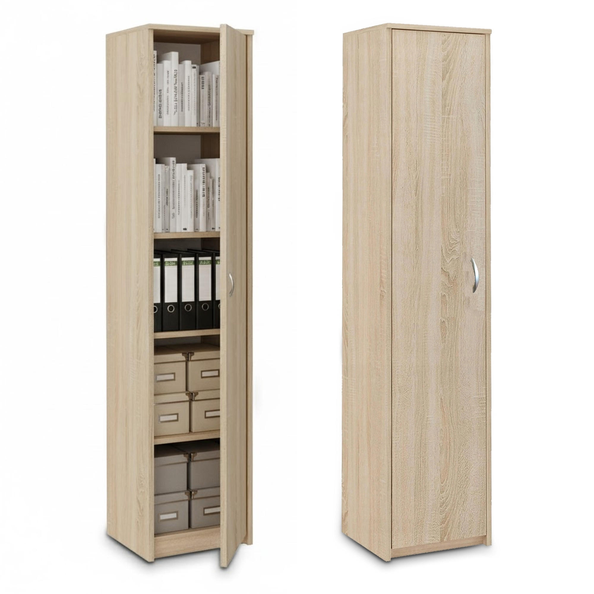 Home Collective VÍCEÚČELOVÁ skříň se 4 policemi, šířka 50 cm, v barvě dubu Sonoma