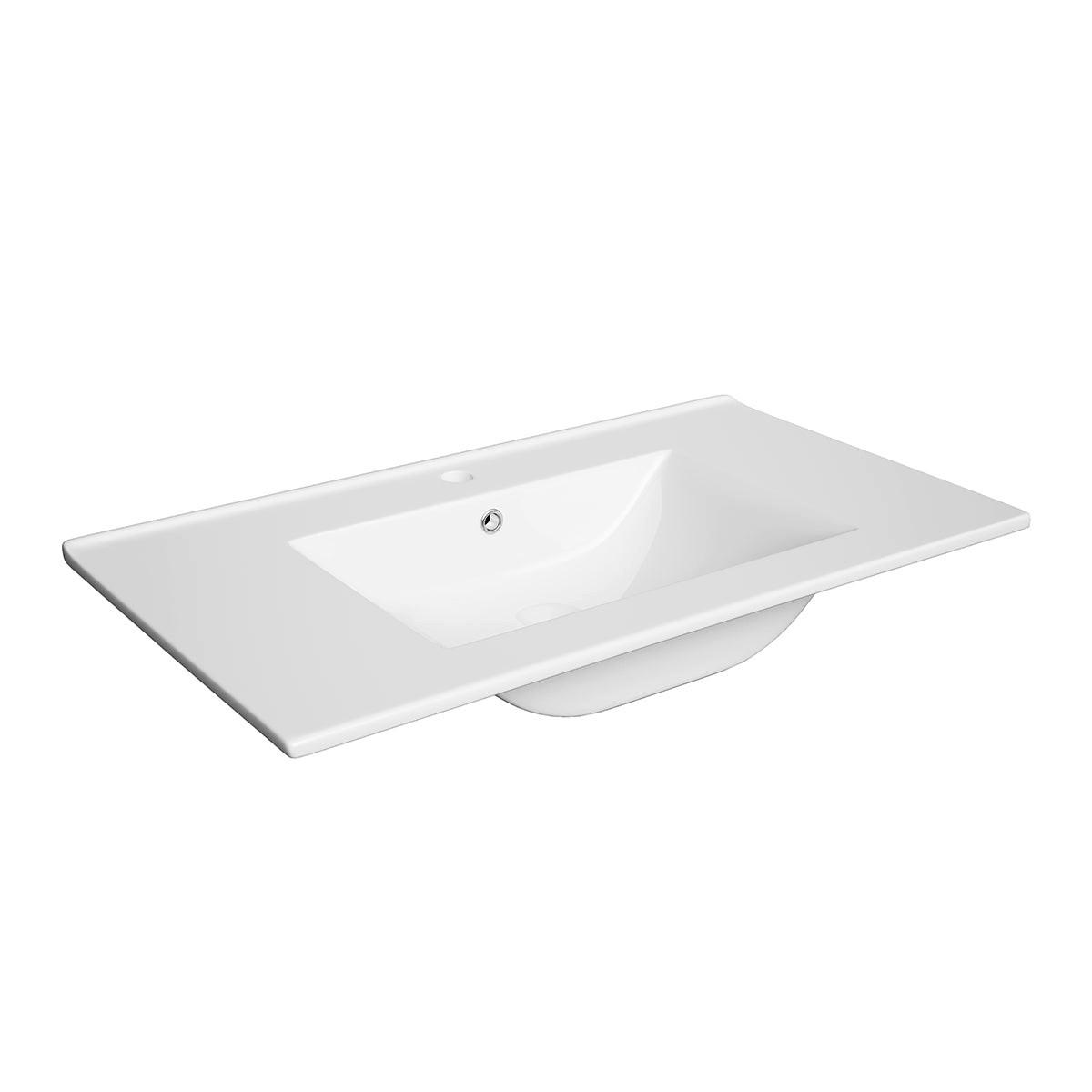 WASCHTISCH 80cm Livia Weiß - Weiß, Holzwerkstoff (80/60/45cm) - Petits-meubles