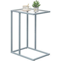 BEISTELLTISCH C-Form Glas Grau - Grau, Glas (30/40/60cm)
