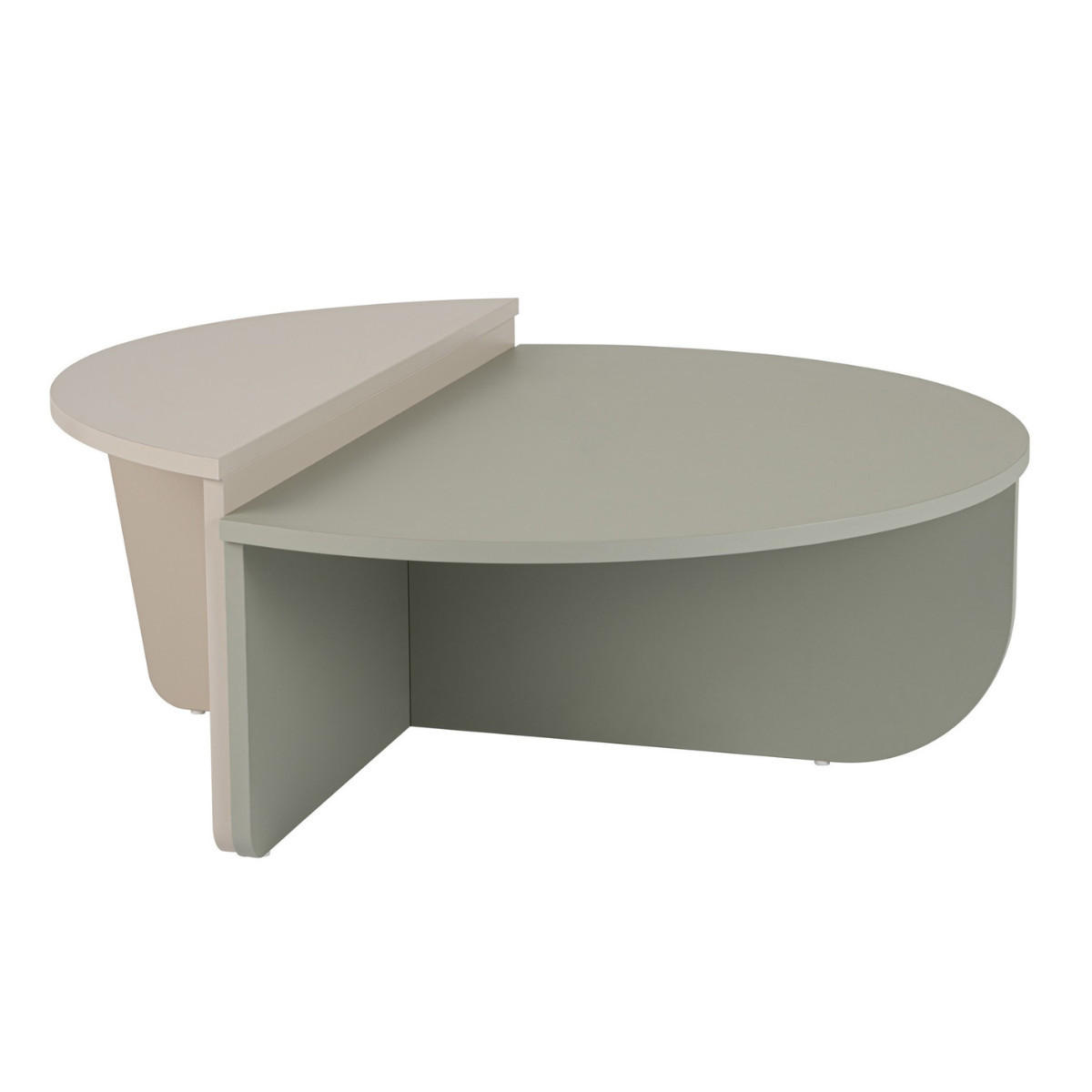 COUCHTISCH (2er-Set) orion 90/90/35 cm - Grün, Holzwerkstoff (90/90/35cm) - Calicosy