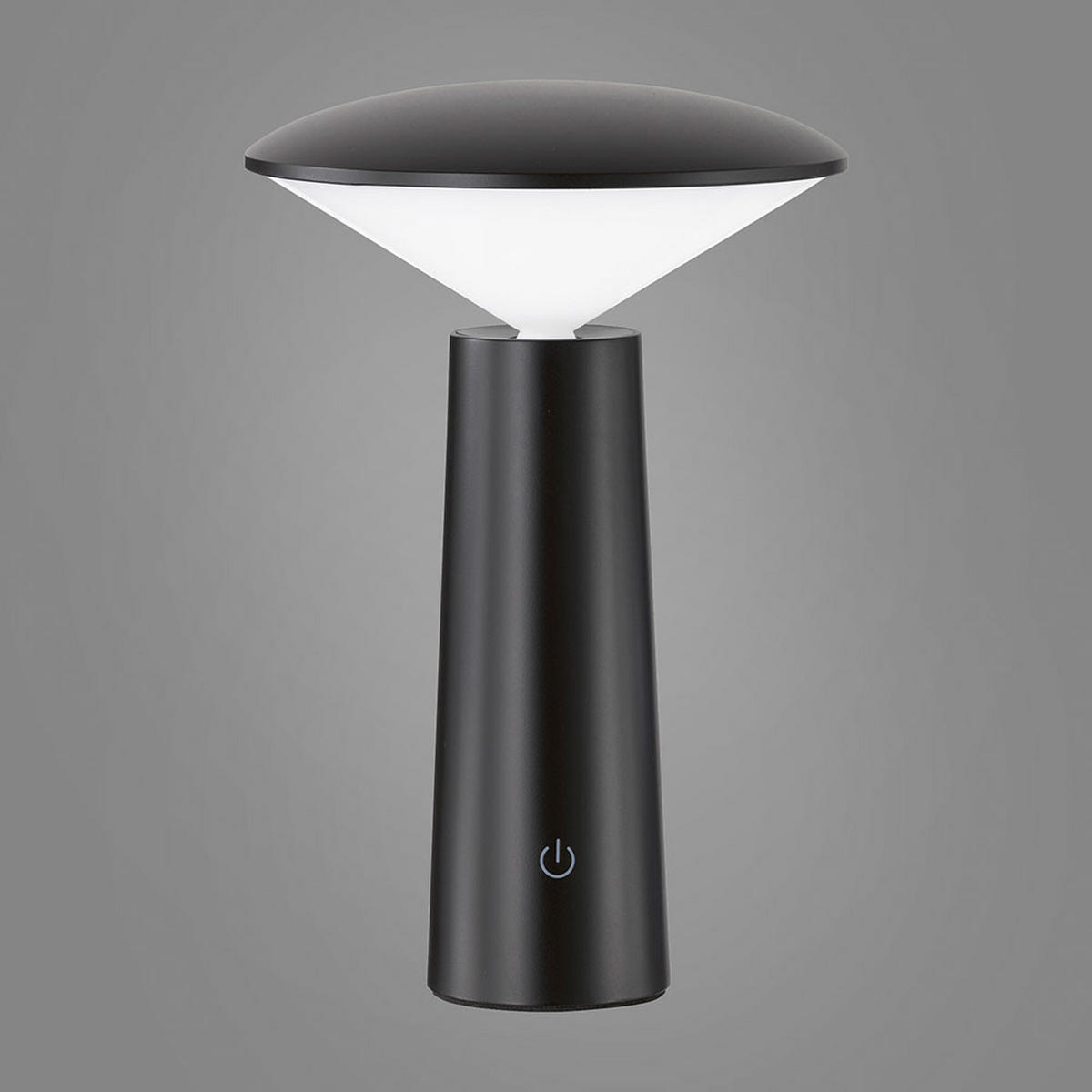 LED TISCHLEUCHTE Schwarz Metall - Schwarz, Kunststoff (14/14/21cm)