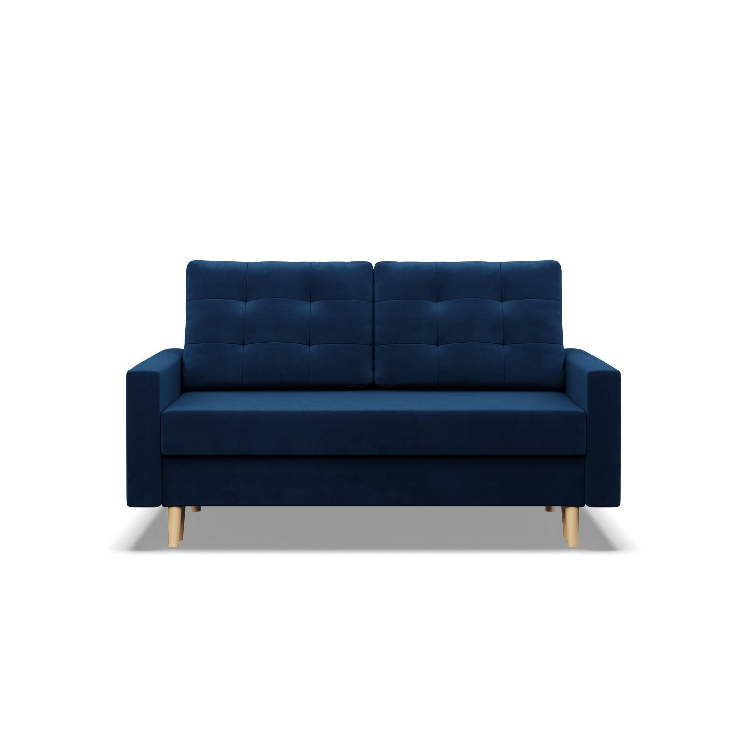 SOFA 2-SITZER MIT SCHLAFFUNKTION BLANK, Dunkelblau - Blau, Textil (152/92/92cm)