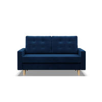 SOFA 2-SITZER MIT SCHLAFFUNKTION BLANK, Dunkelblau - Blau, Textil (152/92/92cm)
