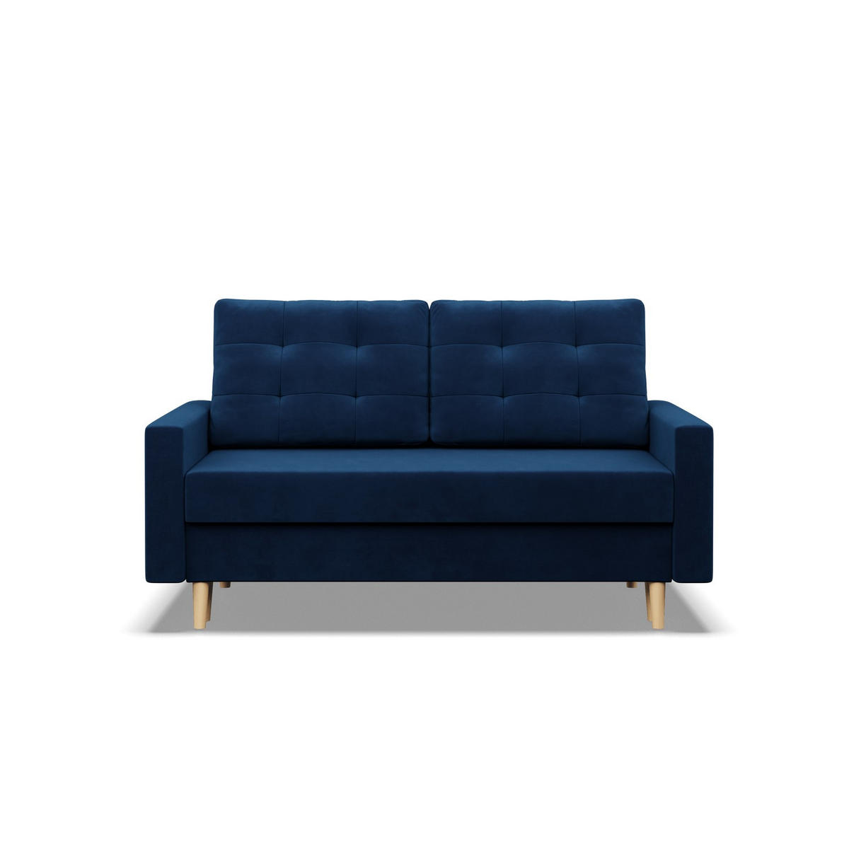 SOFA 2-SITZER MIT SCHLAFFUNKTION BLANK, Dunkelblau - Blau, Textil (152/92/92cm)