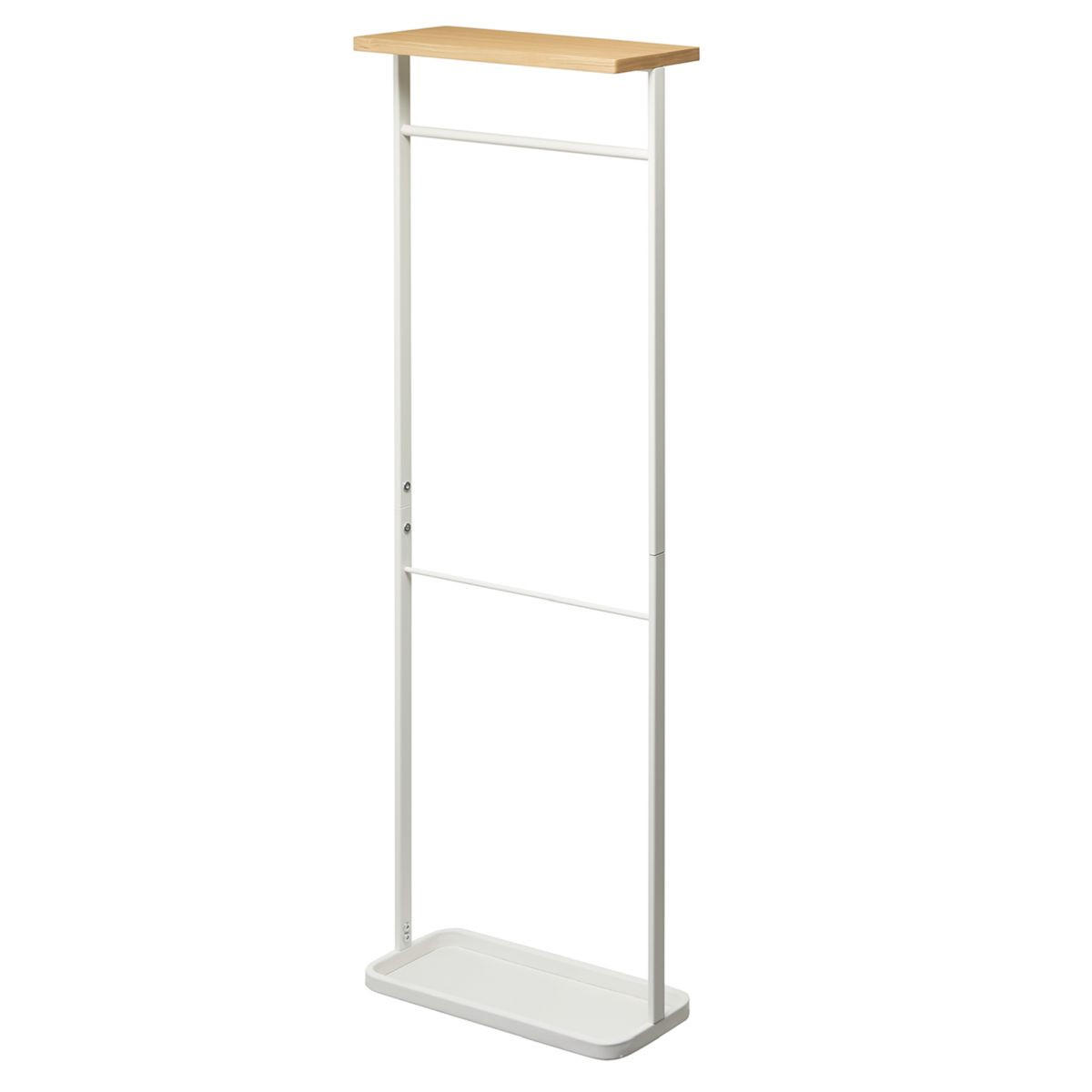 HÄNGE-SCHIRMSTÄNDER Tower 40/112/15 cm mit Ablage - Weiß, Holz/Metall (15/112/40cm) - Yamazaki