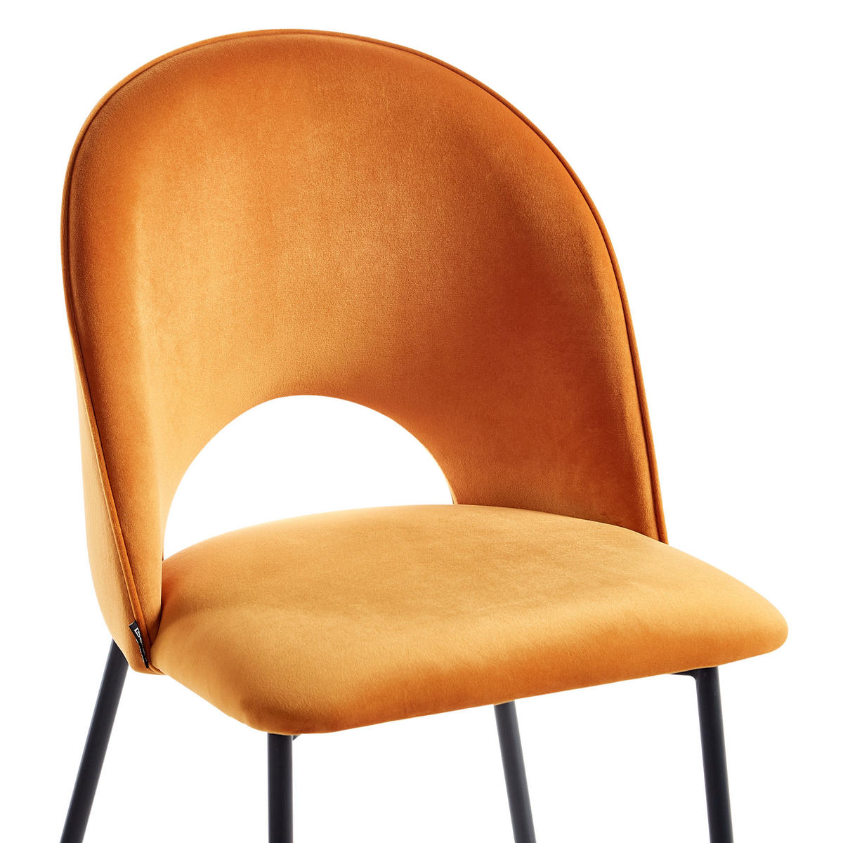 ÉTKEZŐSZÉK 2 darabos Szett Bársony Narancssárga Covelo - narancssárga, textil/fém (48/83/53cm) - Beliani