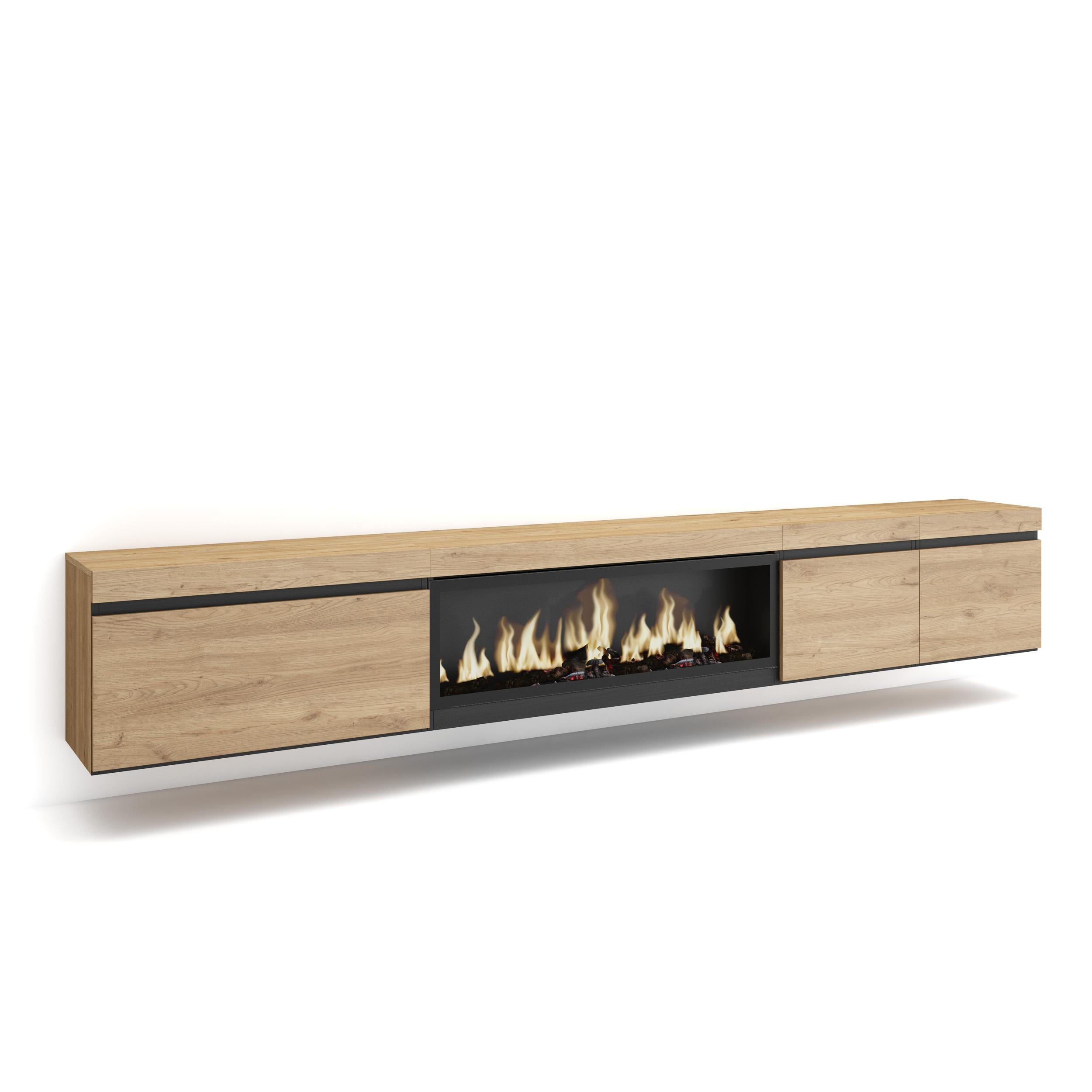 Skraut Home Lowboard, Eiche 288x45x35 cm