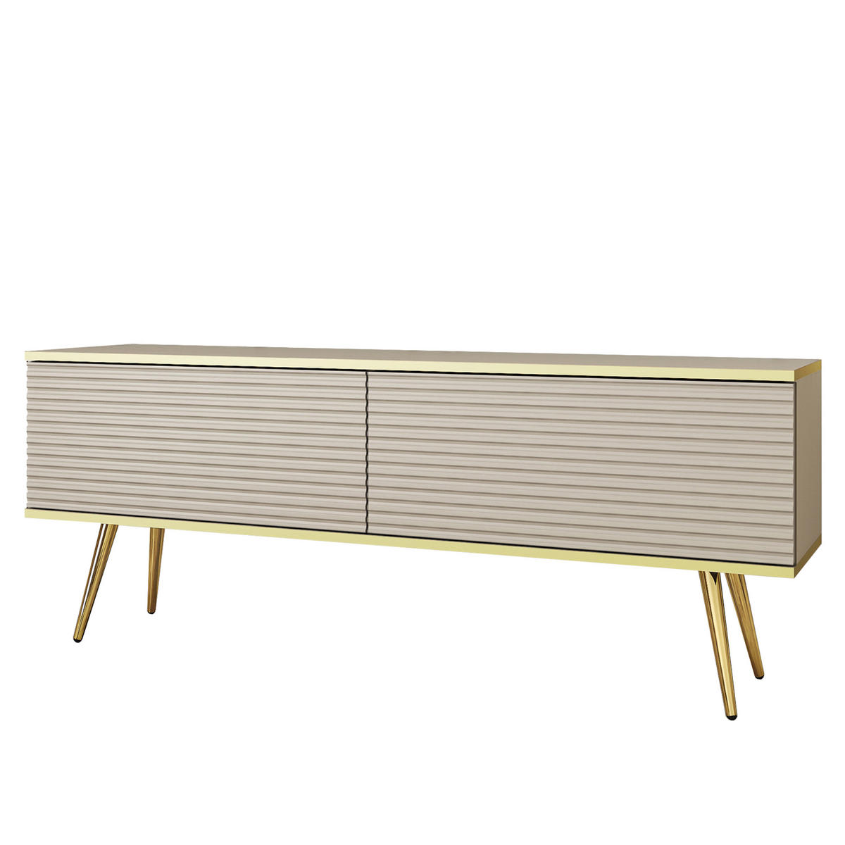 LOWBOARD VENEZIA 135/30/32 cm, Beige - Beige, Holzwerkstoff (135/30/32cm) - MASSENO