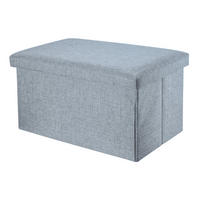 SITZBANK Faltbar 49/30/30 cm (Grau) - Grau, Textil (49/30/30cm) - Intirilife