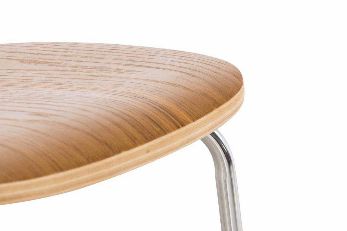 BESUCHERSTUHL Almere - 2er Set eiche - Braun, Holz (43/84/50cm) - TPFLiving