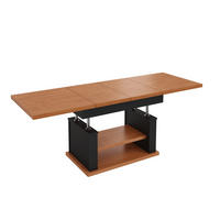 COUCHTISCH rechteckig Kirschbaum - Schwarz ausziehbar höhenverstellbar - Kirschbaumfarben/Schwarz, Holzwerkstoff (70/120/60cm) - designimpex