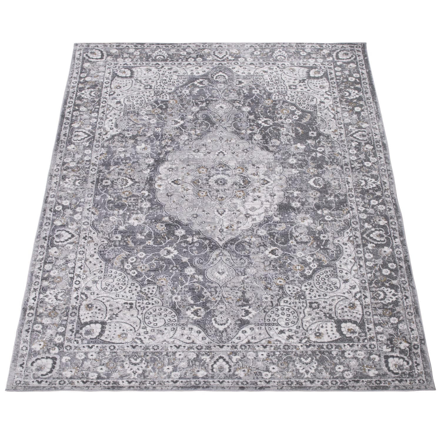 KURZFLORTEPPICH 80/150 cm Calabria 582 - Grau, Kunststoff (80/150cm) - Paco Home