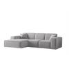 ECKSOFA Ottom Celes Premium Opera Velvet - Hellgrau, Holzwerkstoff/Textil (266/165cm) - Fun Möbel