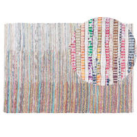 TEPPICH geflochten Mersin 200/140 cm - Multicolor, Textil (140/200cm) - Beliani
