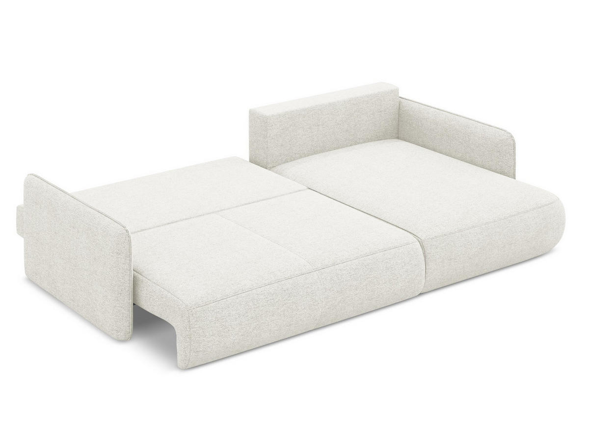 ECKSOFA mit Schlaffunktion Strukturstoff Stoff Grün - Dunkelgrün/Schwarz, Holz/Textil (236/162cm) - Makamii