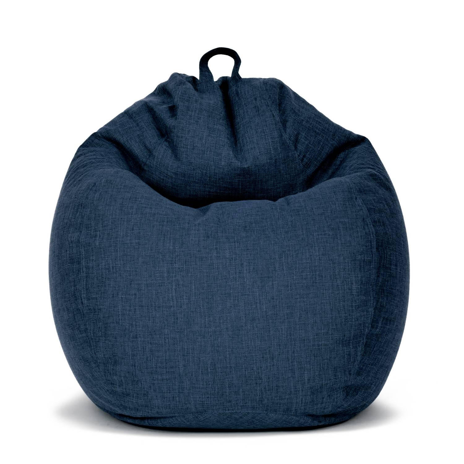 SITZSACK Indoor "Home Linen" - 300 Liter - Dunkelblau, Textil (100/120/50cm) - Green Bean