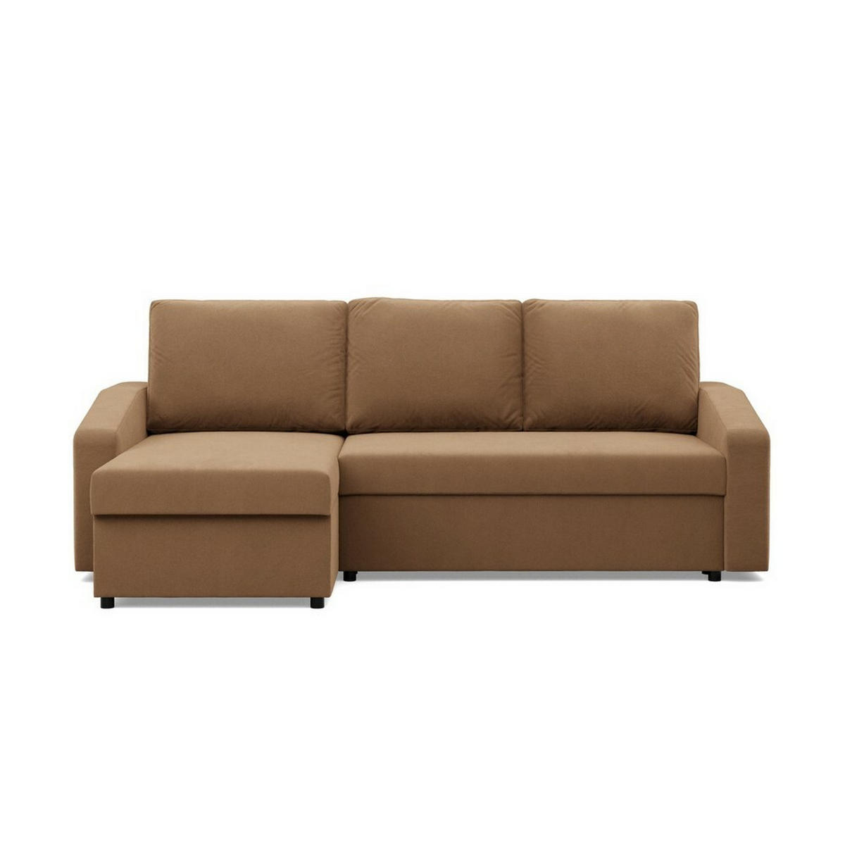 ECKSOFA Neo mit abgeschrägter Armlehnen cappuccino - Cappuccino, Textil (231/140cm) - SIMKAM Furniture