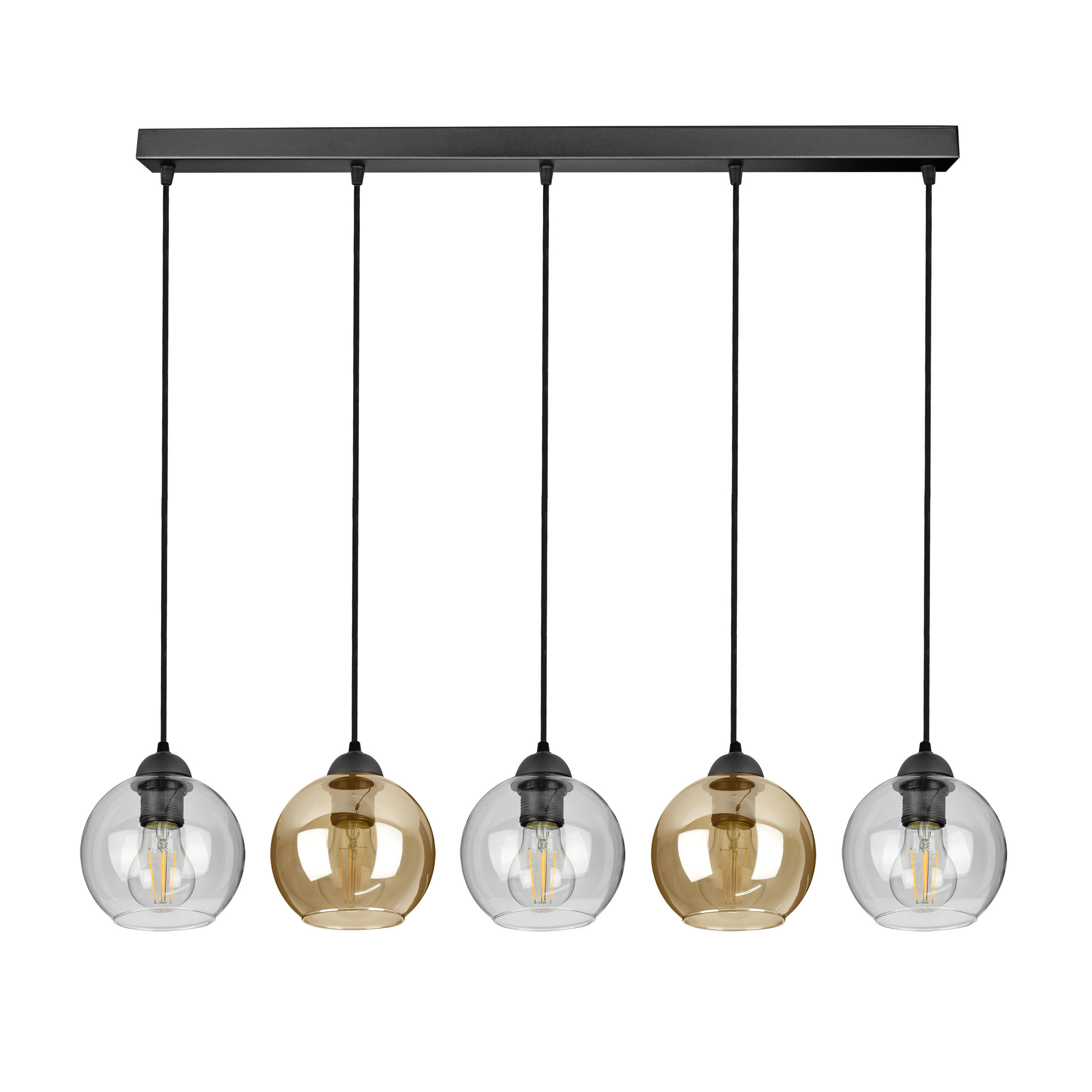 PEDELLEUCHTE HAGEN - Transparent/Honig, Glas/Metall (15/100/100cm) - kiki design
