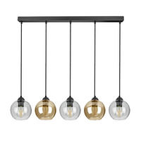PEDELLEUCHTE HAGEN - Transparent/Honig, Glas/Metall (15/100/100cm) - kiki design