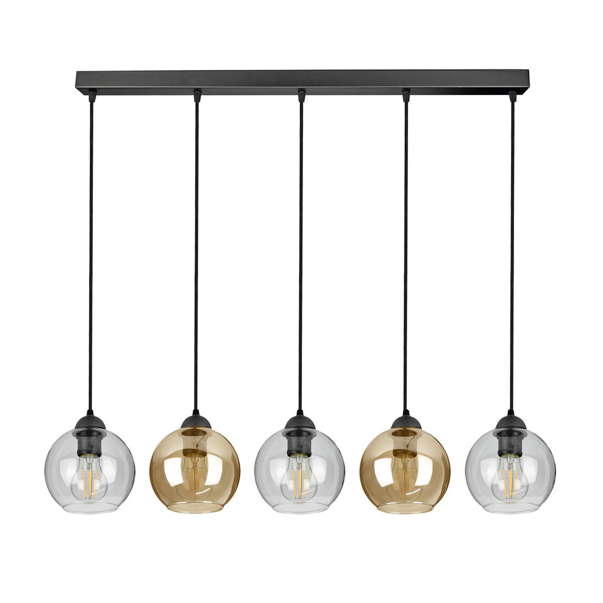 PEDELLEUCHTE HAGEN - Transparent/Honig, Glas/Metall (15/100/100cm) - kiki design