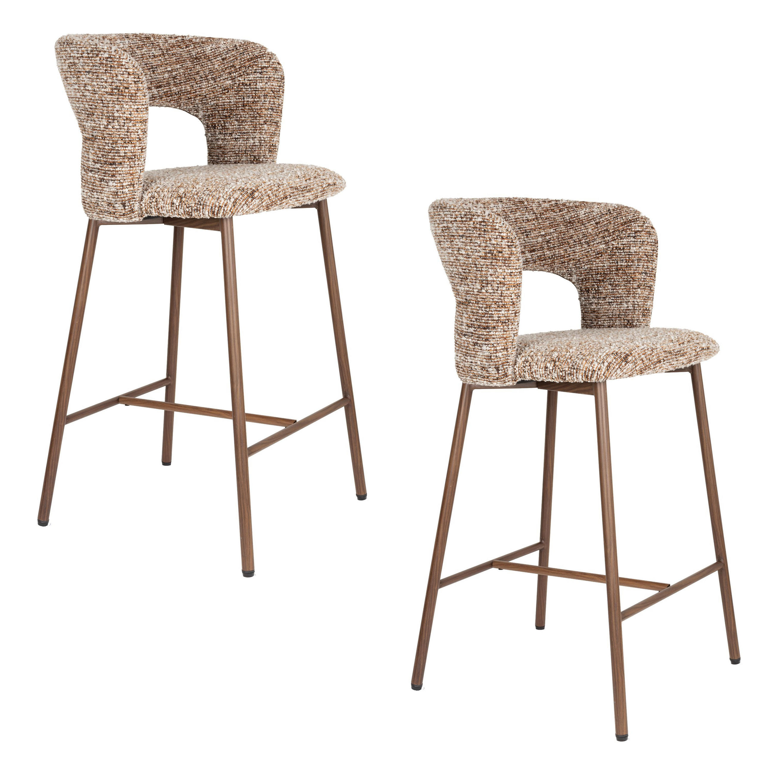 BARHOCKER Chelsea Braun - 2 er Set - Braun, Kunststoff (53/91.5/49cm) - Housecraft Living